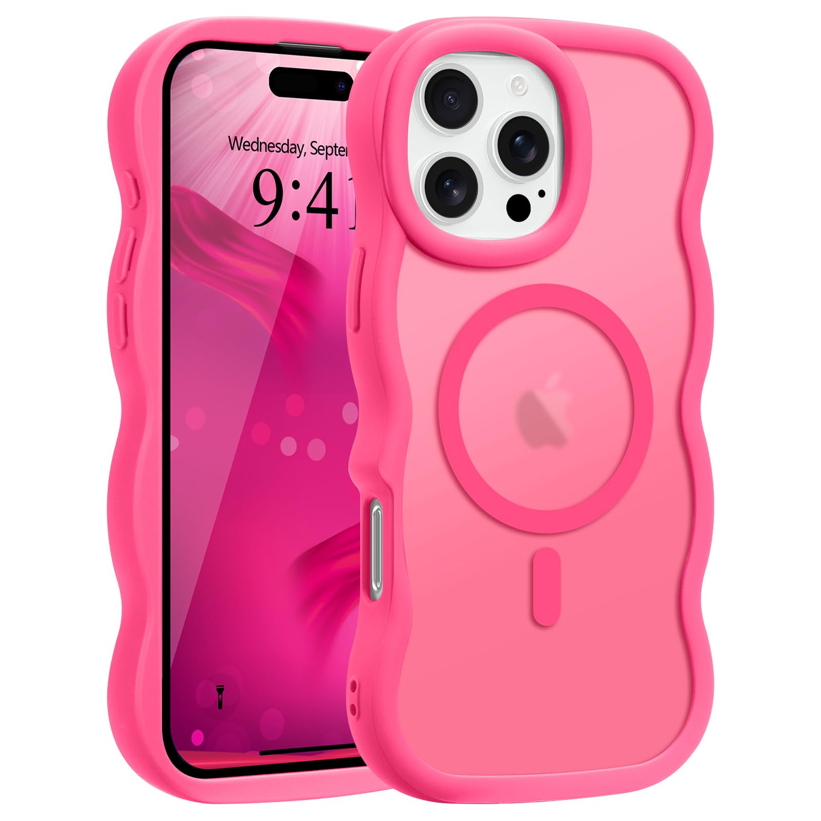 Amazon.com: Pepmune for iPhone 16 Pro Max Case, Curly Wavy Frame